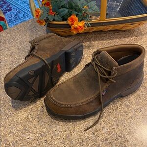 Justin Cappie Steel Toe Work Shoes 10.5M Work Shoes Work Boots Stock 235 Leather